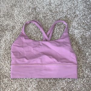 Lululemon Pink Energy Long Line Sports Bra